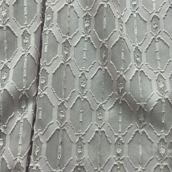 Loft Metallic Weave Ruffle Pink Blouse - Picture 4 of 5